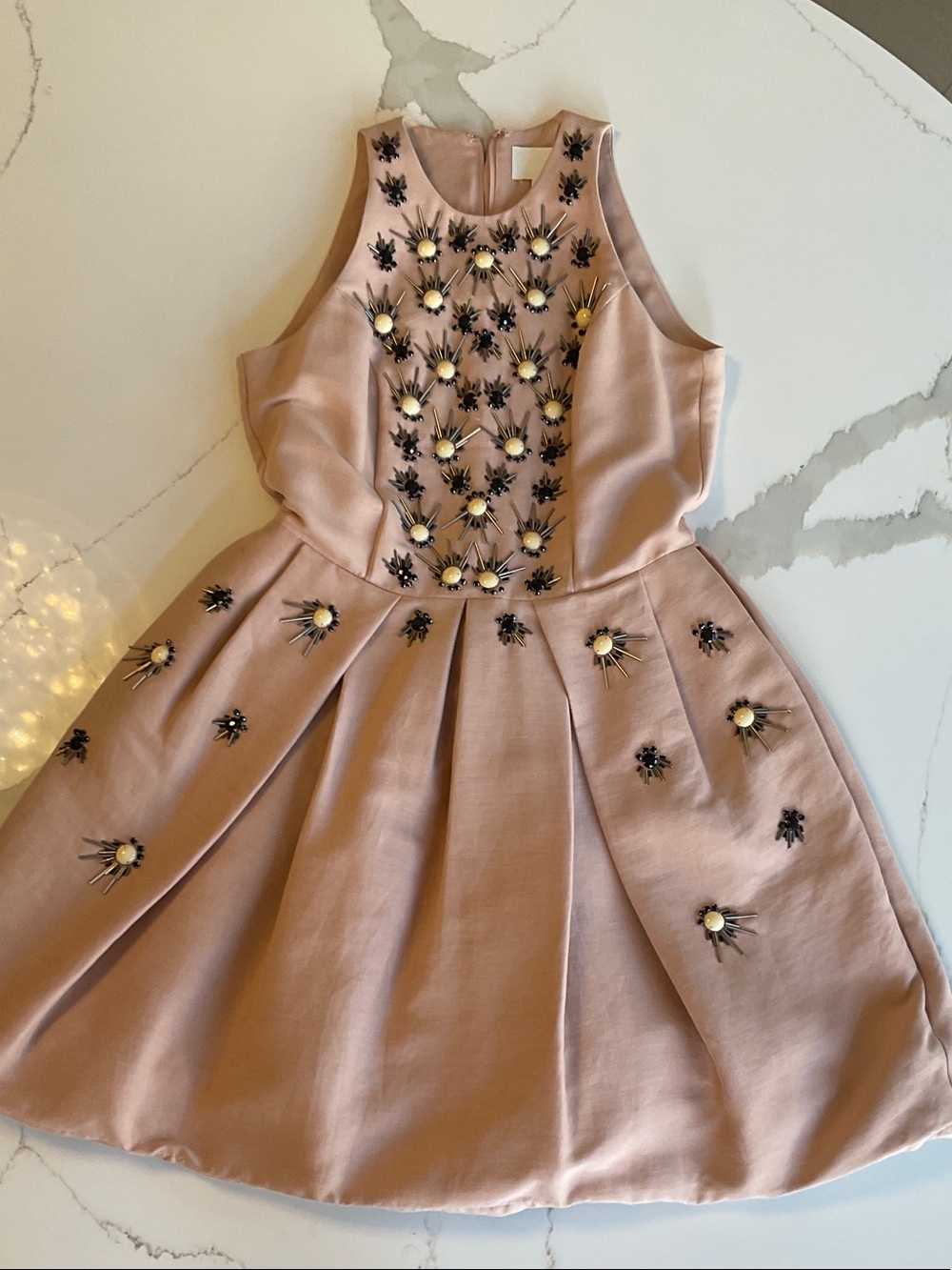 H&M Dusty Rose Embellished Party Dress